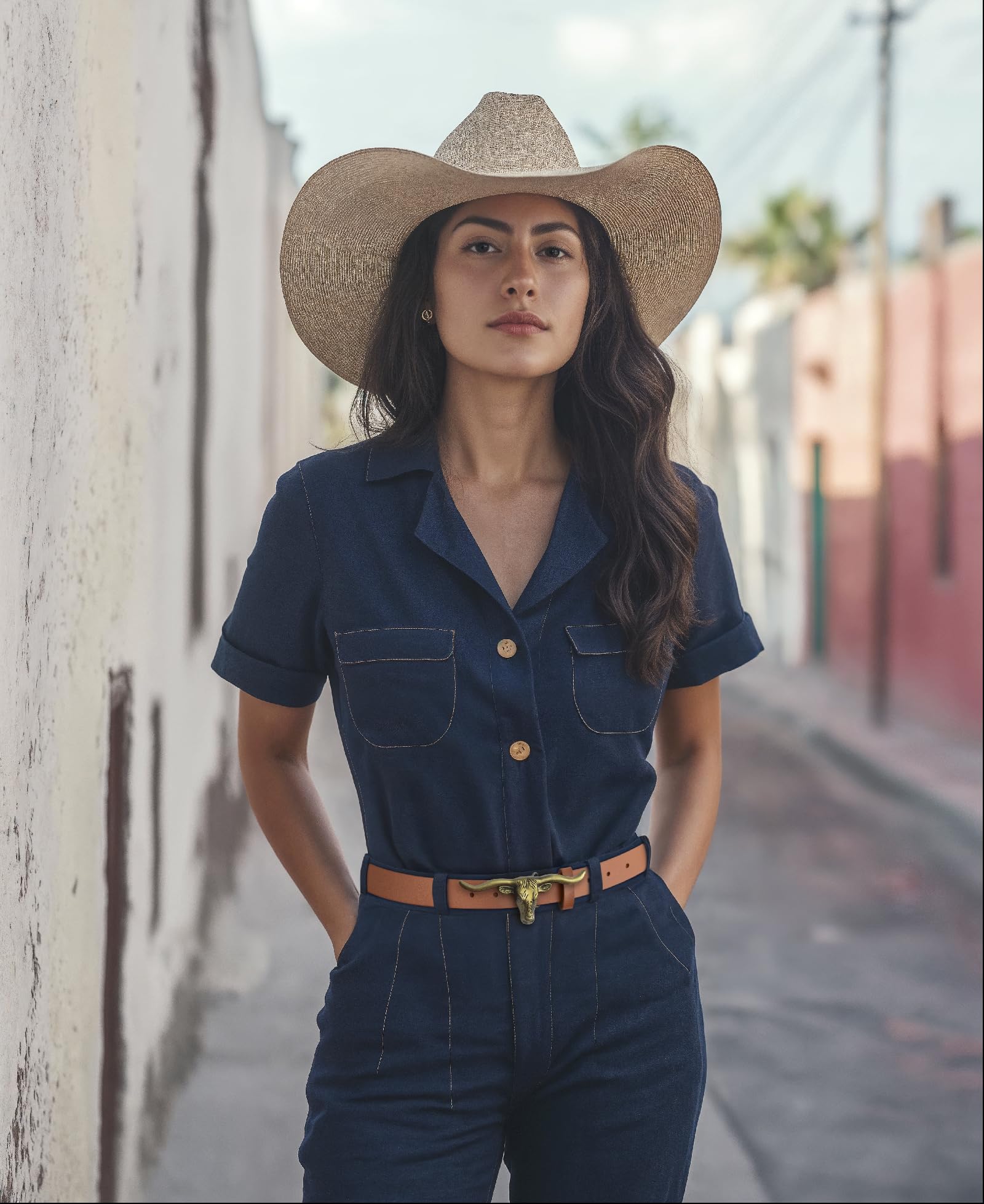 Signature Longhorn Western Leather Belt