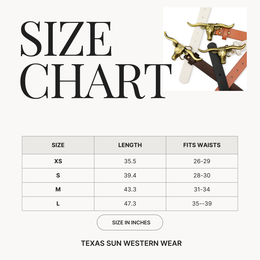 Signature Longhorn Western Leather Belt
