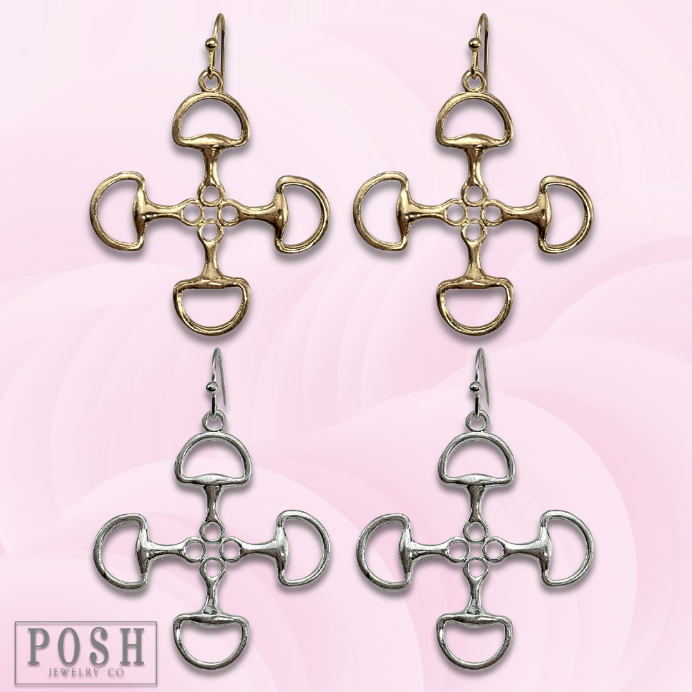 Western Equestrian Snaffle Bit Earrings