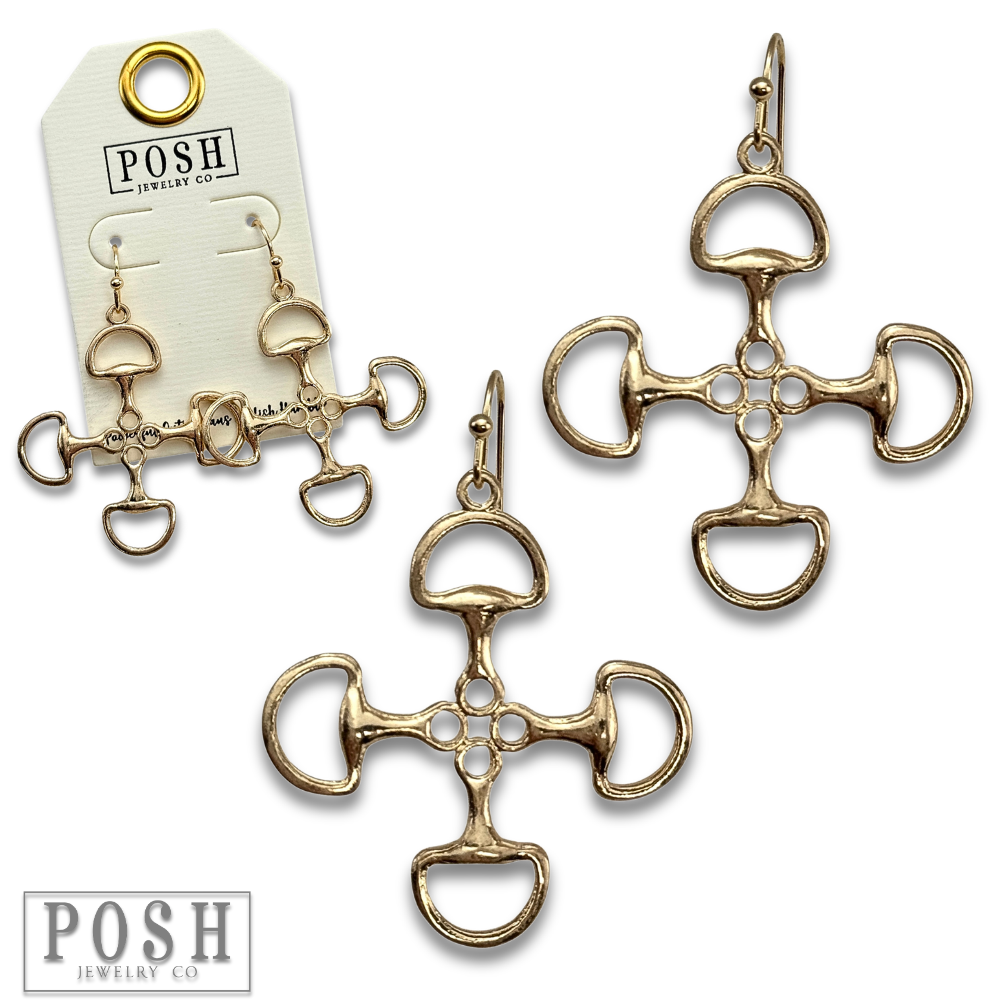 Western Equestrian Snaffle Bit Earrings