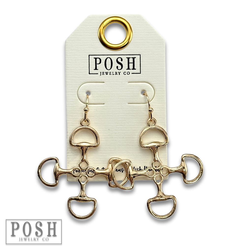 Western Equestrian Snaffle Bit Earrings