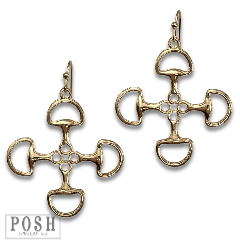 Western Equestrian Snaffle Bit Earrings