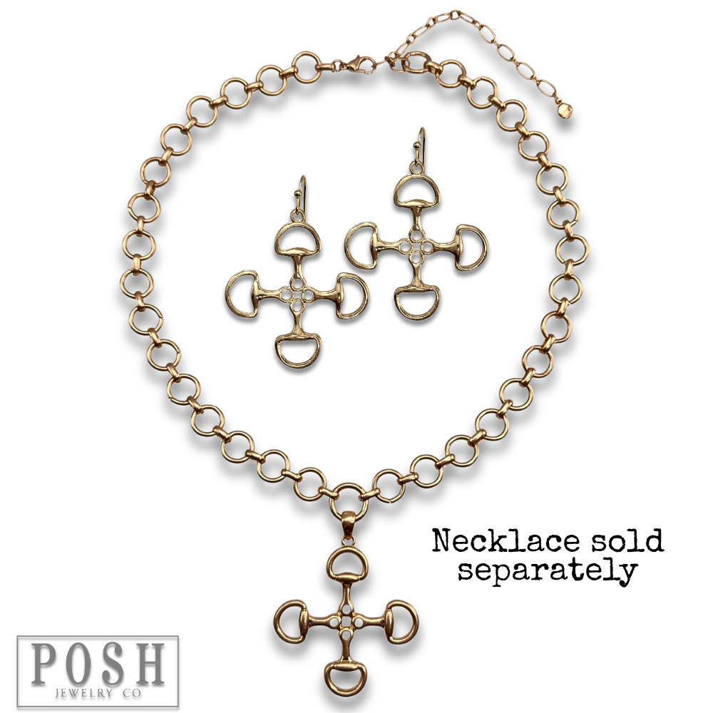Western Equestrian Snaffle Bit Earrings