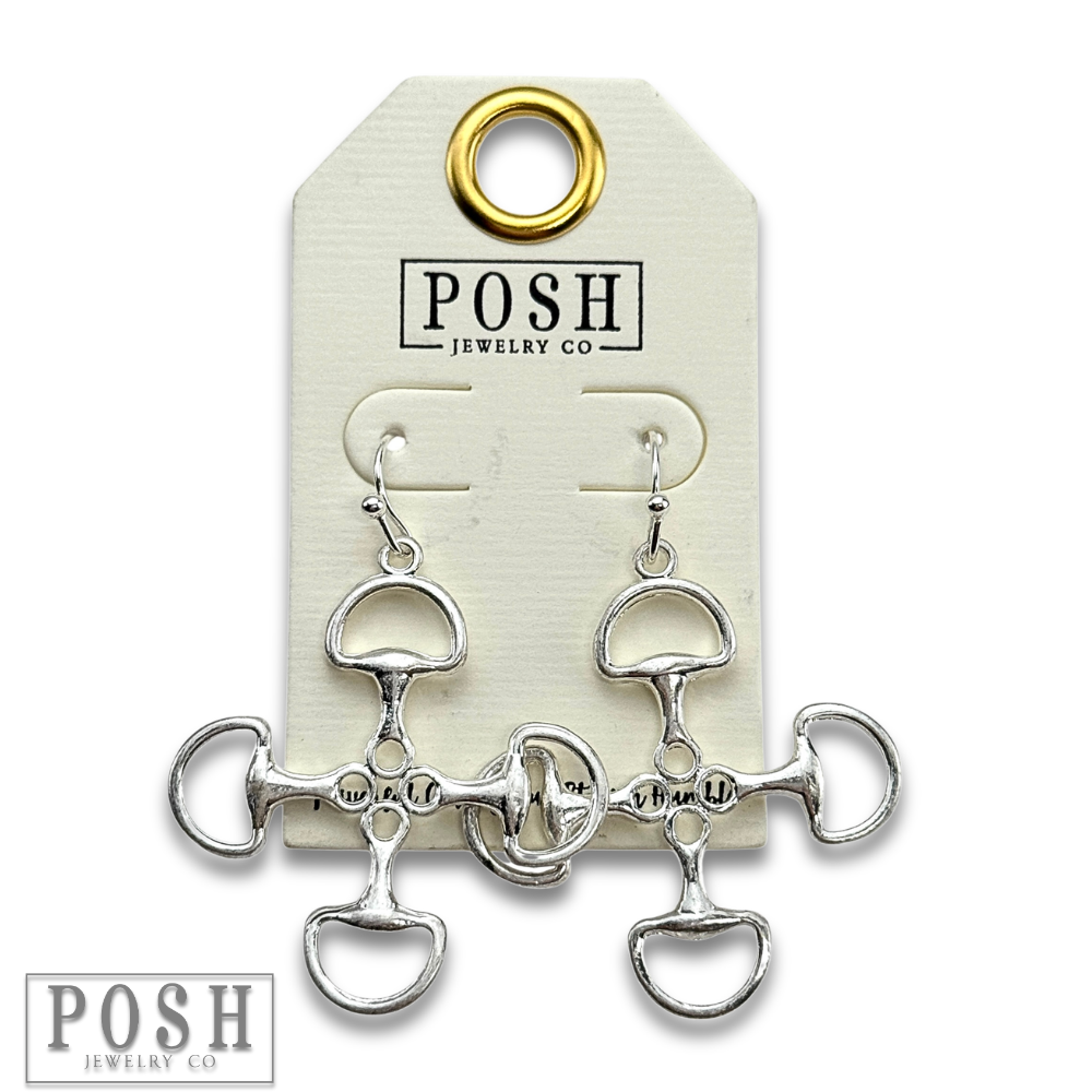 Western Equestrian Snaffle Bit Earrings