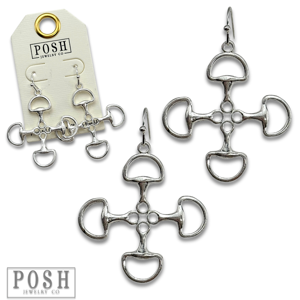Western Equestrian Snaffle Bit Earrings