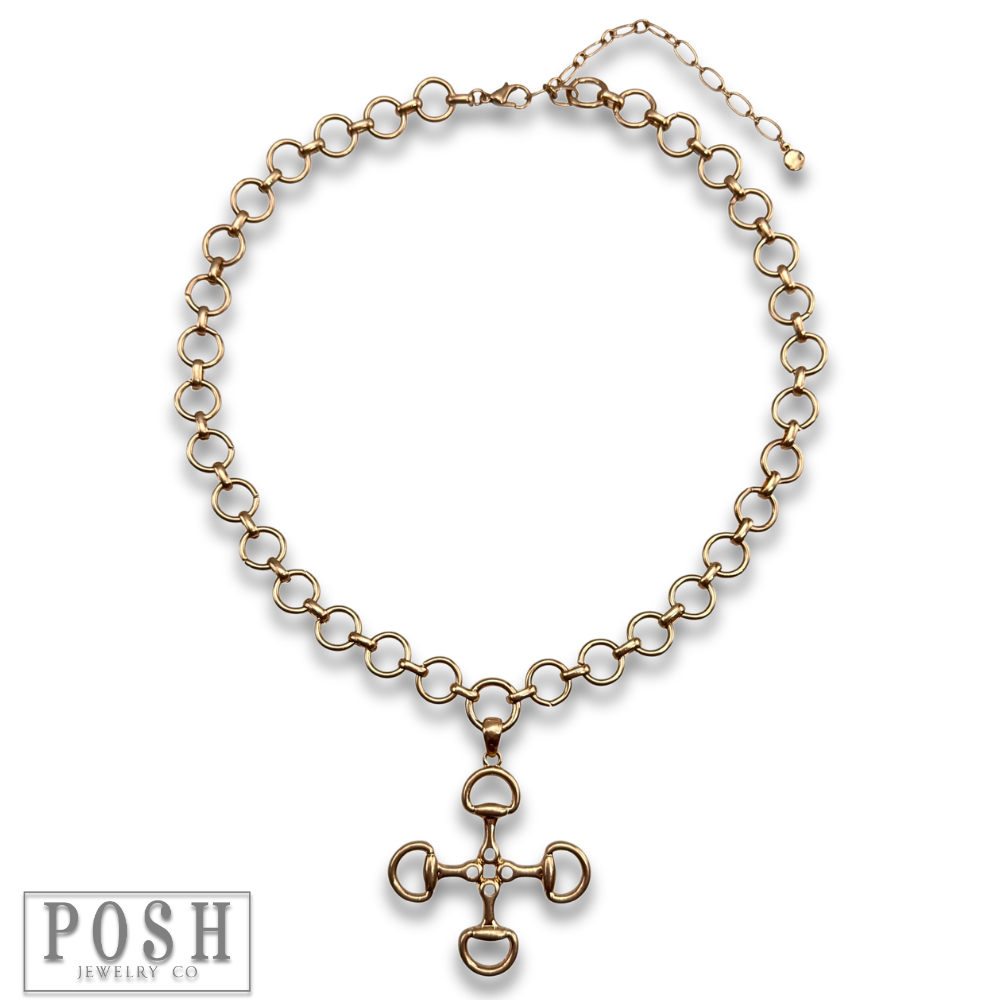Western Equestrian Snaffle Bit Charm Necklace