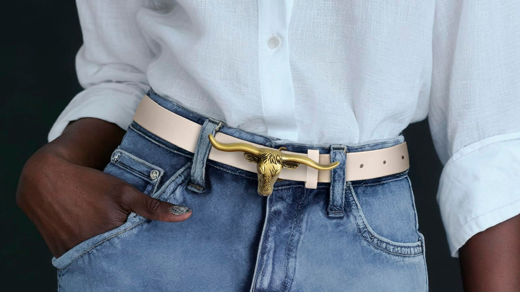 Signature Longhorn Western Leather Belt