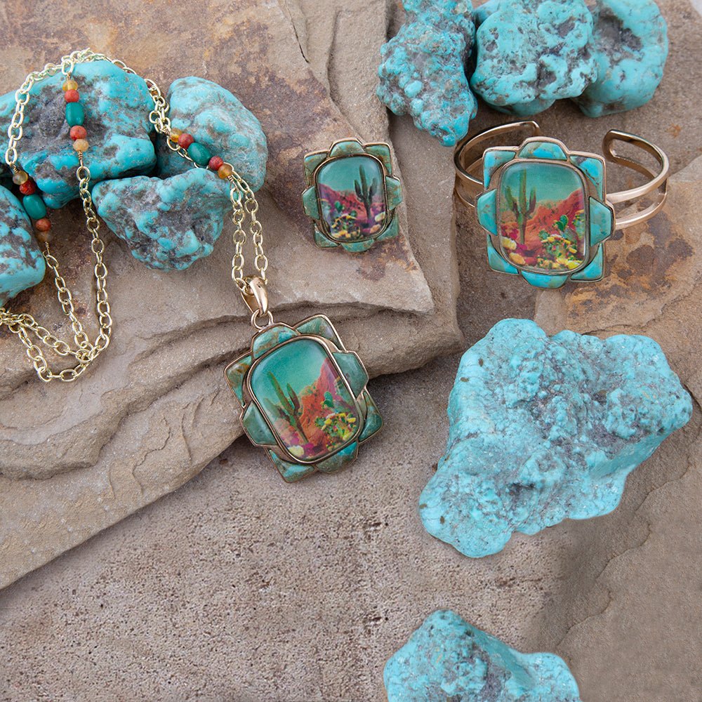 Scenic Sedona Blue Turquoise Statement Ring