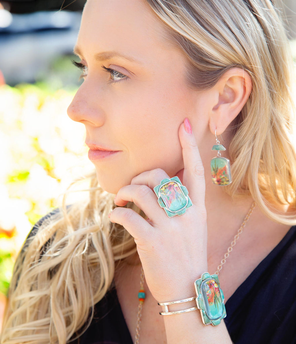 Scenic Sedona Blue Turquoise Statement Ring